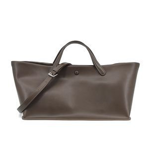2-Pcs Set, Large Smooth Leather Tote Bags With Zier Pouch, Casual <3